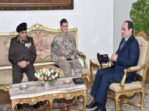 الرئيس السيسي يستقبل الفريق أول براد كوبر قائد القيادة المركزية الأمريكية